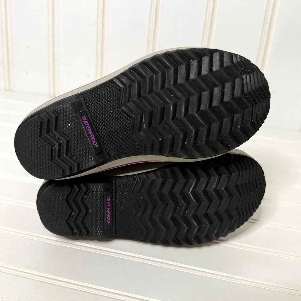 Sorel Yoot Pac Nylon Waterproof Purple Pink Winter Snow Boots Kids Size 3 NY1879
